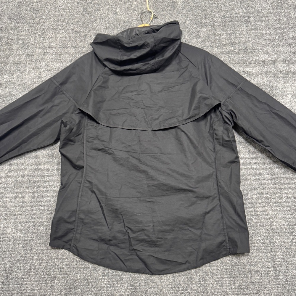 Nike Jacket Women's Medium Full Zip‎ Stained Windbreaker Activewear Black - Picture 3 of 14